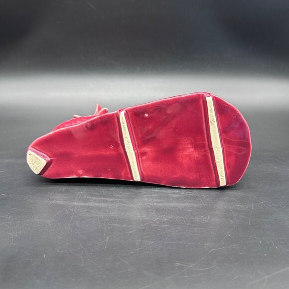 Vintage Duck Planter Mid Century Red Ducklings Kitschy Spring Easter Maroon - Picture 7 of 11